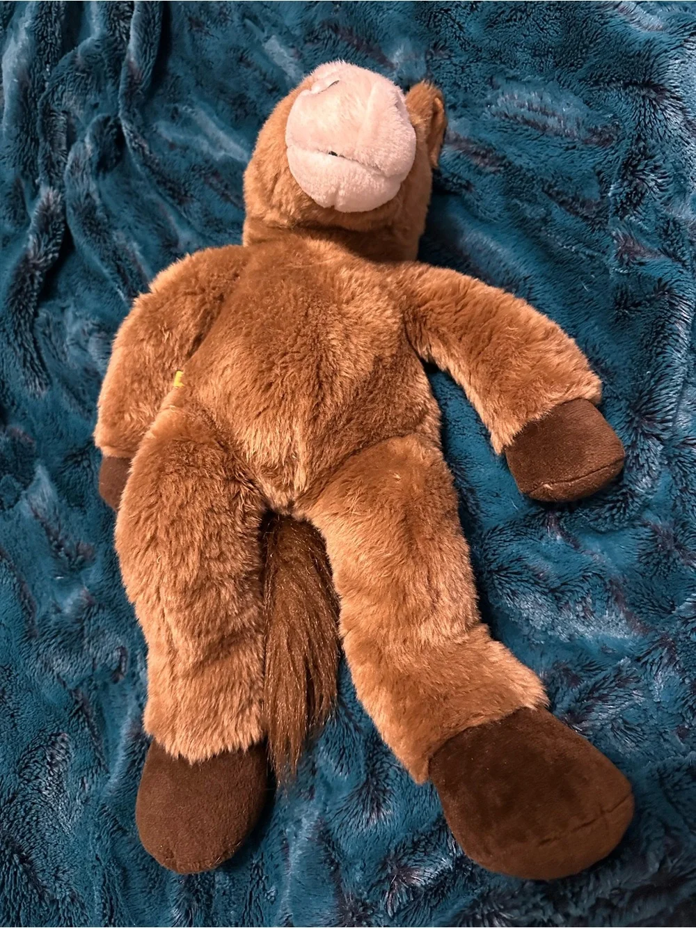 Build-A-Bear Brown and white retired plush horse with White Face